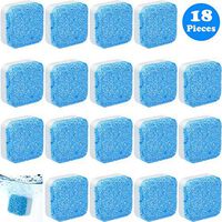 18 Pieces Solid Washing Machine Cleaner Effervescent Tablet Washer Cleaner Deep Cleaning Remover with Triple Decontamination for Bath Room Kitchen