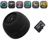 DENT WiFi HD 1080P Mini Camera, Wireless Magnetic Indoor Security Nanny Cam Baby Monitors with Motion Detection Real Night Vision, Supports 128gb microSD Cards (Includes 32gb) (Upgraded Version 2.0)