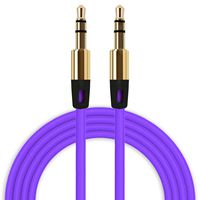 3.5mm Audio Cable Buedvo Auxiliary Male To Male Flat Aux Cable 1M (Purple)