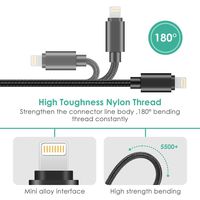 iPhone Charger Cable 5 Pack 3/3/6/6/10FT Lightning Cable MFi Certified Fast USB iPhone Charging Cable Long Nylon Braided Cord Compatible iPhone XS/Max/XR/X/8/8Plus/7/7P/6/6 P/6S