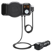 Bluetooth Car FM Transmitter, Bluetooth Receiver and Car Phone Mount with USB Car Adapter Handsfree Car Kit
