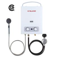 Tankless Water Heater, GASLAND Outdoors AS150 1.5GPM 6L Portable Gas Hot Water Heater, Instant Water Heater Propane for RV Camping, Overheating Protection, Easy to Install, White