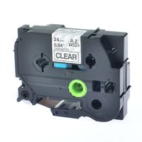 SuperInk Black on Clear Laminated Label Tape Cartridge TZe-151 TZe151 TZ-151 TZ151 Compatible for Brother P-Touch Label Maker 24mm x 8m (0.94" x 26.2ft) 1 Pack