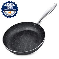 Frying Pan 9.5 Inch, Stone-Derived Nonstick Coating Skillets, Stainless Steel Handle Cooking Pan, Induction Compatible, Oven Safe, Dishwasher Safe, Granite/Gift Box Included