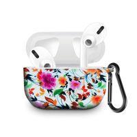 Graysky Colourful Personalized Printing Silicone Protective Cover Compatible with AirPods Pro 3rd Gen Charging Case 2019, Visible Front LED, Shock & Scratch Resistant Case Cover with Travel Carabiner