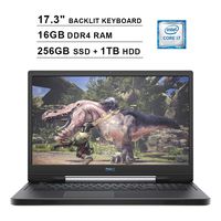 2019 Dell G7 7790 17.3 Inch FHD 1080p 144Hz Gaming Laptop (9th Gen Intel 6-Core i7-9750H up to 4.50 GHz, 16GB DDR4 RAM, 256GB SSD (Boot) + 1TB HDD, NVIDIA GeForce RTX 2070 8GB, Backlit KB, Windows 10)