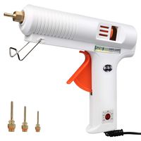 100W Hot Glue Gun with Three Interchangeable Nozzles, BSTPOWER 2T High Temp Heavy Duty Melt Glue Gun, Flexible Trigger Overheating Protection for DIY Small Craft Projects and Home Quick Repairs