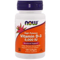 Vitamin D3 Strong Bones Supports Immune System 5000 IU 120 Softgels