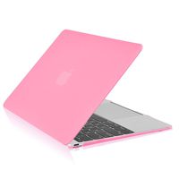 TOP CASE - Classic Series Rubberized Hard Case Compatible MacBook 12" Retina Display Model A1534 (Release 2015) - Pink