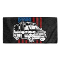 11.8x27.5" Dish Cloth Wash Cloth Ambulance EMT American Flag Face Cleaning Rags Guest Hand Towels