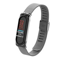 T-BLUER Xiaomi Mi Band 4/Mi Band 3 Band,Replacement Bracelet Metal Stainless Steel Strap Wristband Accessories for Xiaomi MiBand 4/MiBand 3,Black