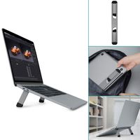 Laptop Stand,ANKCE Aluminum Invisible Lightweight Laptop Computer Stand, Ergonomic Adhesive Notebook Laptop Holder, Compatible with Laptop,MacBook, iPad, Tablet (Patented)（Gray）