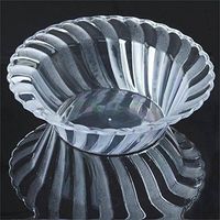 Tableclothsfactory 60 Pcs - Clear Flaired Round 5oz Disposable Plastic Bowl