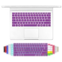 Masino Silicone Keyboard Cover Ultra Thin Keyboard Protective Skin for US Version 13.5" Microsoft Surface Book (for 13.5" Surface Book (2015 Released), Keyboard Skin- Purple)
