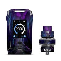 IT'S A SKIN Decal Vinyl Wrap for Smok Species 230W TFV8 Baby V2 Vape Sticker Sleeve Cover/Wolf in Glowing Purple Background