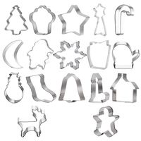 Emoly 17 Pcs Christmas Cookie Cutters - Xmas/Holiday/Wonderland Party Supplies/Favors - Snowflakes/Gingerbread Man