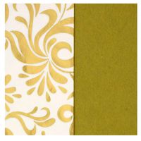 Fancy Gold & White Paisley Floral Swirl Design Pack of Decorative Premium Gift Wrapping Tissue Paper