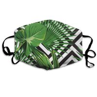 Summer Exotic Jungle Plant Tropical Palm Leaves Dust Mask,Washable and Reusable Cleaning Gardening Outdoor Activities Warm Windproof Mask