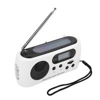 VGEBY Emergency Radios Solar Hand Crank AM/FM/SW Weather Radio，3 LED Flashlight and Reading Lamp, Cellphone Charger