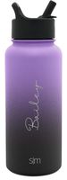 Simple Modern 32 Ounce (Custom) Summit Water Bottles with Straw Lid - Vacuum Insulated Tumbler Double Wall Travel Mug 18/8 Stainless Steel Flask Ombre: Violet Sky