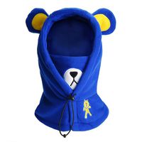 Boys Girls Winter Warm Windproof Balaclava Hat Ski Riding Face Mask Fleece Neck Warmer (Blue)