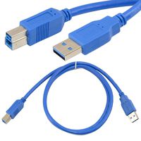 High Speed 3ft 1m USB 3.0 A Male To B Male Plug Adapter Extension Cable
