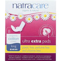 Natracare Ultra Extra Pads w/wings - Long - 8 Count (Pack of 2)