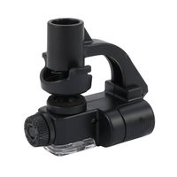 uxcell Mobile Phone Holder Type LED Light Microscope Pocket Clip-on Lens Kit Holder Microscope 90X