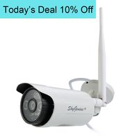 Wireless Wifi Outdoor IP Security Camera 720P HD IP66 Waterproof IP Network Camera with Motion Detection IR-CUT Night Vision Support ONVIF iOS Android Cell Phone Windows PC Remote Serveillance