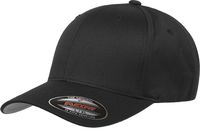Flexfit Mens Wooly 6-Panel Cap(6277)-Black-L/XL