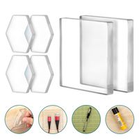 6 Pack Reusable Self-Adhesive Silicone Gel Pads, Multipurpose Anti-Slip Pads, Washable and Removable Bumpers with NO Residue for Cell-Phone,Car,Glass,Wood,Plastic,Metal,Ceramic,Granite,Marble