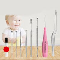 Zehui LED Flashlight Ear Pick Ear Wax Remover Tool Set for Baby And Adults 8 PCS