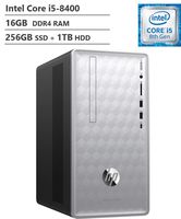 2019 HP Pavilion 590 Desktop Computer PC, 8th Gen Intel Hexa-Core i5-8400, GeForce GTX 1050 2GB, 16GB DDR4 RAM, 256GB SSD + 1TB HDD, DVDRW, Wireless-AC, Bluetooth, USB 3.1, Windows 10