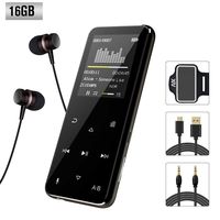 XIAOWU MP3 Player 16GB Digital Music Player Support FM Radio Photo Browsing Video Play Pedometer Voice Recorder Text Reading with Earphone Armband for Sport Running