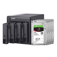 QNAP 4 Bay DAS with 4TB Seagate IronWolf Drives Preconfigured RAID 5 Bundle (TR-004-44R-US)