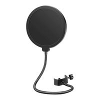 Neewer Professional Microphone Pop Filter Mask Shield Compatible with Blue Yeti and Any Other Microphone, Dual Layered Wind Pop Screen With A Flexible 360 Degree Gooseneck Clip Stabilizing Arm
