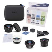 Sirui 4in1 Lens Kit for Mobile Phones (18mm Wide Angle, 60mm Portrait, 170° Fisheye, 10X Macro) Made of German Schott Glass and Aluminium Housing