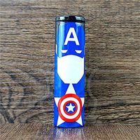 4-Pack Pre-Cut 18650 Battery Wraps Superhero Cover Protective Sleeve Heat Shrink Wrap (Captain America (4-Pack))