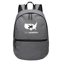 Teen USA Wrestling Flag Laptop Backpack School Rucksack Bag Computer Bag Boys GirlsTravel Outdoor Gray