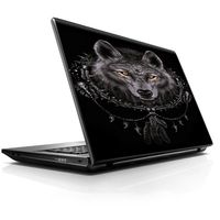15 15.6 inch Laptop Notebook Skin Vinyl Sticker Cover Decal Fits 13.3" 14" 15.6" 16" HP Lenovo Apple Mac Dell Compaq Asus Acer/Wolf Dreamcatcher Back White