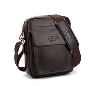 TIANHONGDS Men's Genuine Leather Shoulder Bag Messenger Bags Business Briefcase Composite Leather Classic Casual Bag (Brown)