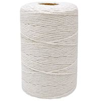 200M (218 Yard) 12-Ply Cotton Twine String,Cooking Kitchen Twine String Craft String Baker Twine for Tying Homemade Meat,Making Sausage,DIY Craft and Gardening Applications (Natural White)