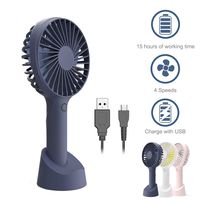 Handheld Fan, Mini Portable & USB Rechargeable, it can be Used as a Mobile Phone Holder，Mute Speed Adjustable Fan for Travel, Home, Office, Outdoor (Blue)