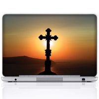 Meffort Inc 15 15.6 Inch Laptop Notebook Skin Sticker Cover Art Decal (Included 2 Wrist pad) - Cross Design