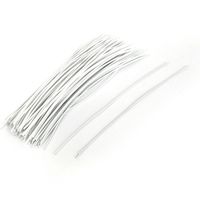 uxcell Metallic Package Twist Ties Cable Wires White 100pcs for Cello Bag