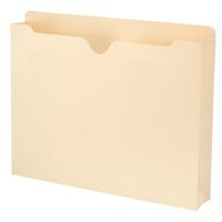 Smead File Jacket with Antimicrobial Product Protection, Reinforced Straight-Cut Tab, 2" Expansion, Letter Size, Manila, 50 per Box (75603)