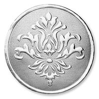 Vintage Filigree Embossed Foil Certificate Seals, 32 Count (Silver)