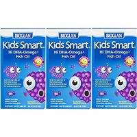 Bioglan Kids Smart Omega 3 Fish Oil, 30 Chewable Burstlets (Pack of 3)