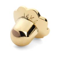 Single Earring Back Replacement | 14K Solid Yellow Gold | Threaded Safety Back for Baby Toddler Earrings | Post Size .028" | 1 Piece