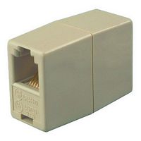 Allen Tel AT210-6-PP 6 Conductor, 6 Position, Wired Pin-To-Pin In-Line Coupler, Ivory